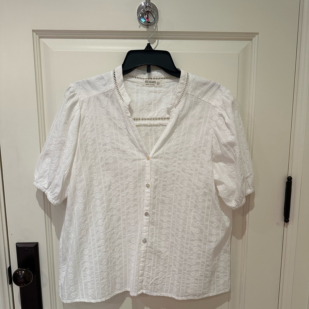 4OUR DREAMERS White Cotton Shirt US XL🌸